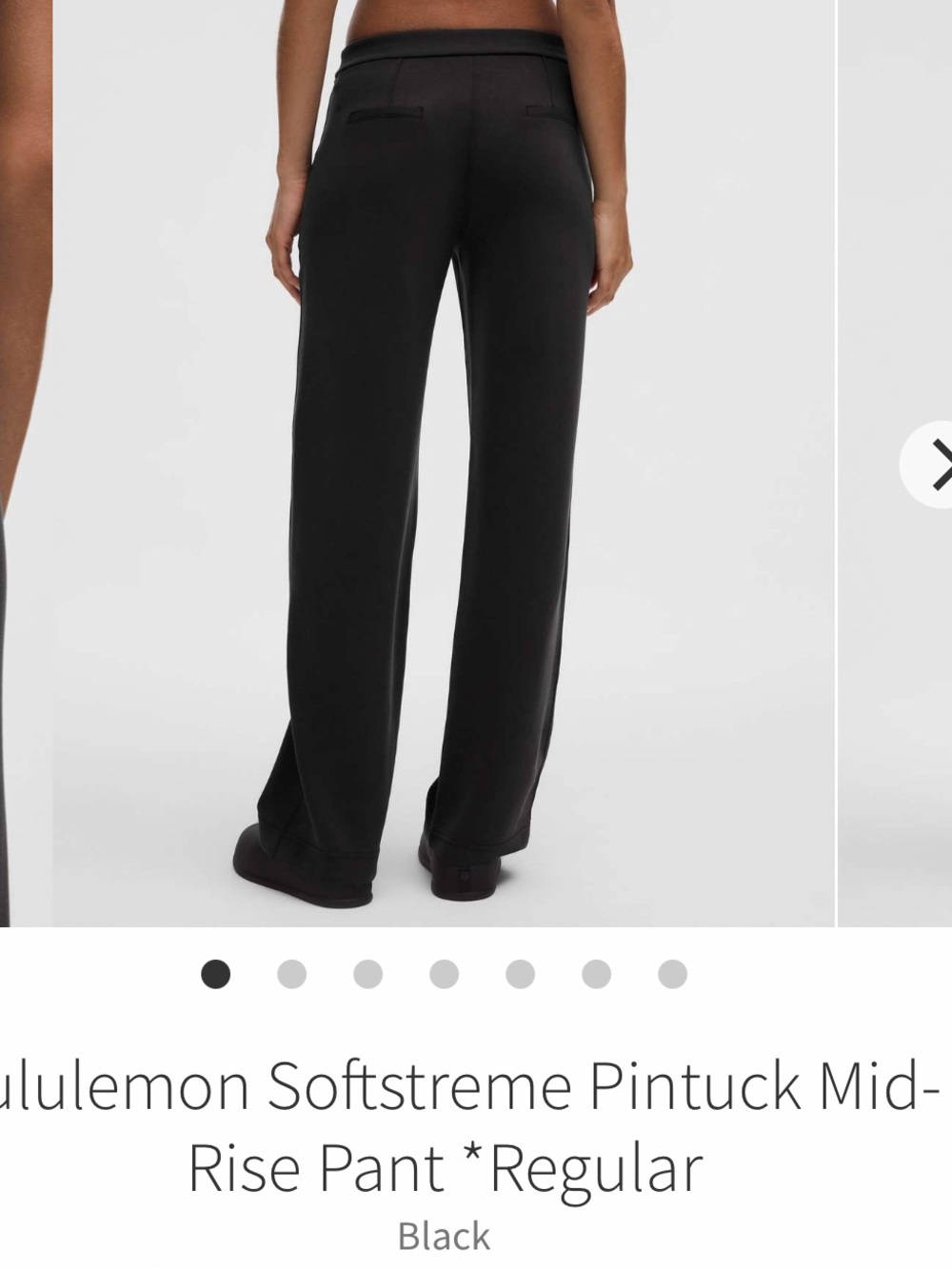 Lululemon Softstreme Pintuck Mid-
Rise Pant *Regular Black. Size L. EUC